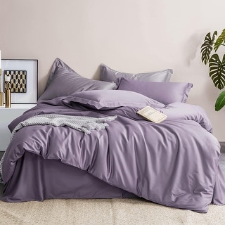 Cotton Duvet Cover Set Queen Size Purple Comforter Cover Sets - Bed ...