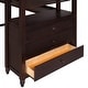 preview thumbnail 16 of 48, Stylish & Simple Twin size Loft Bed with Drawers and Built-in Desk, Wooden Loft Bed with Shelves, Health and Comfort, Espresso