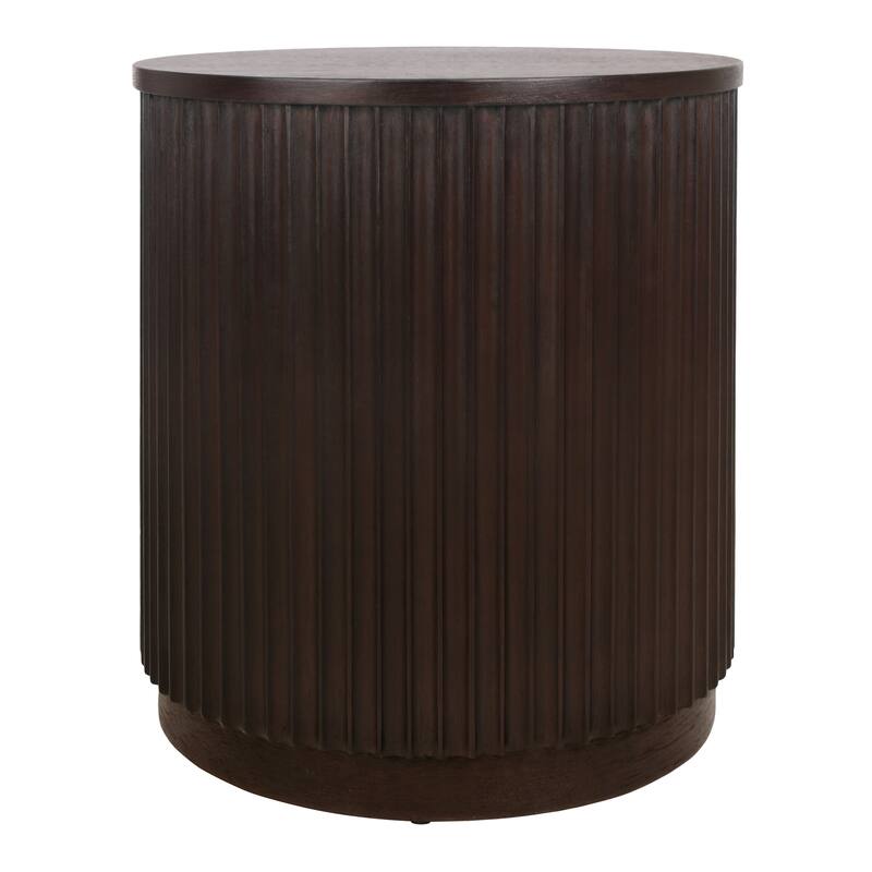 NPD Furniture Truro Fluted Nightstand with 1 Drawer and Open Shelf