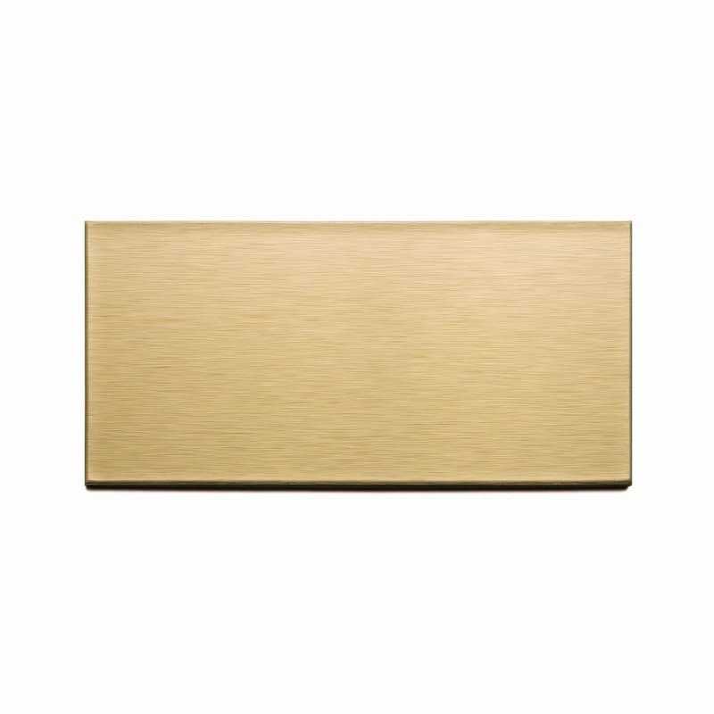 Aspect Peel and Stick Backsplash 3in x 6in Brushed Champagne Long Grain Metal Tile (8-Pack) - 3in x 6 in Sample - Champagne