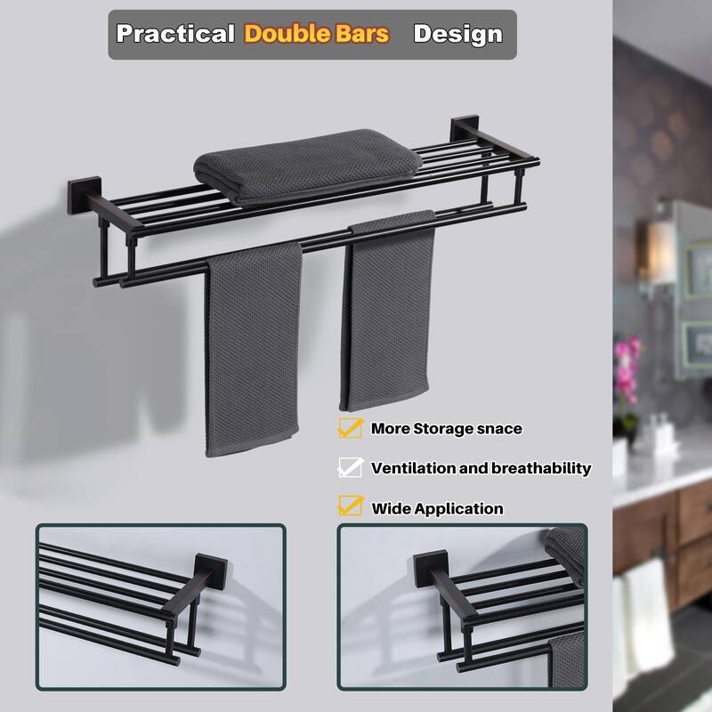 Two Towel Holders Wall mounted Towel Rack