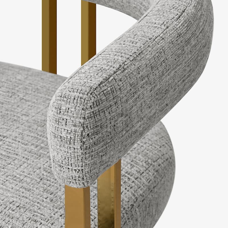 Chenille Upholstered Armchair (Set of 2)