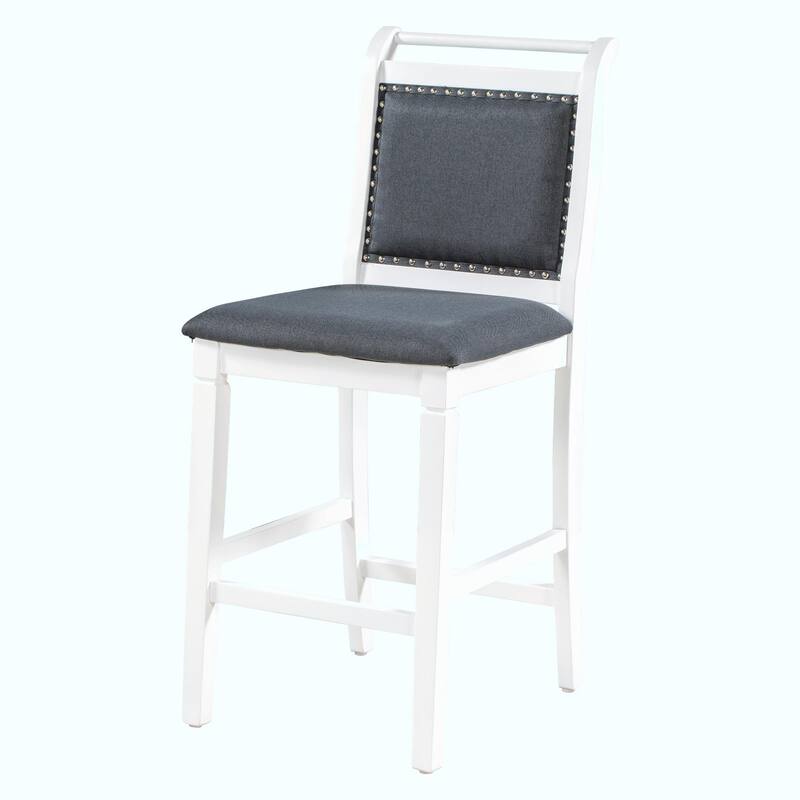 CompactWood Dining Set: Counter-Height Table with Drop Leaf & 2 Upholstered Chairs for Small Spaces
