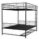 preview thumbnail 22 of 22, Full Over Full Metal Bunk Bed with Shelf and Guardrails, Separate Into 2 Twin Beds