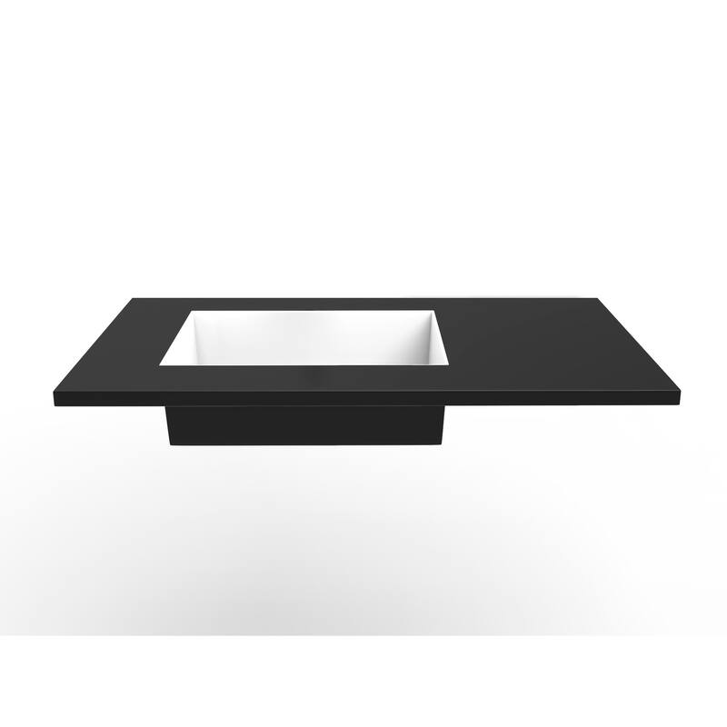 Serenity 36" Solid-Surface Bathroom Vanity Top with Left Sink