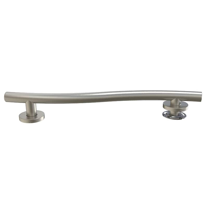 Keeney Wave Designer Grab Bar 1.25 Dia x 24 in., Brushed Nickel