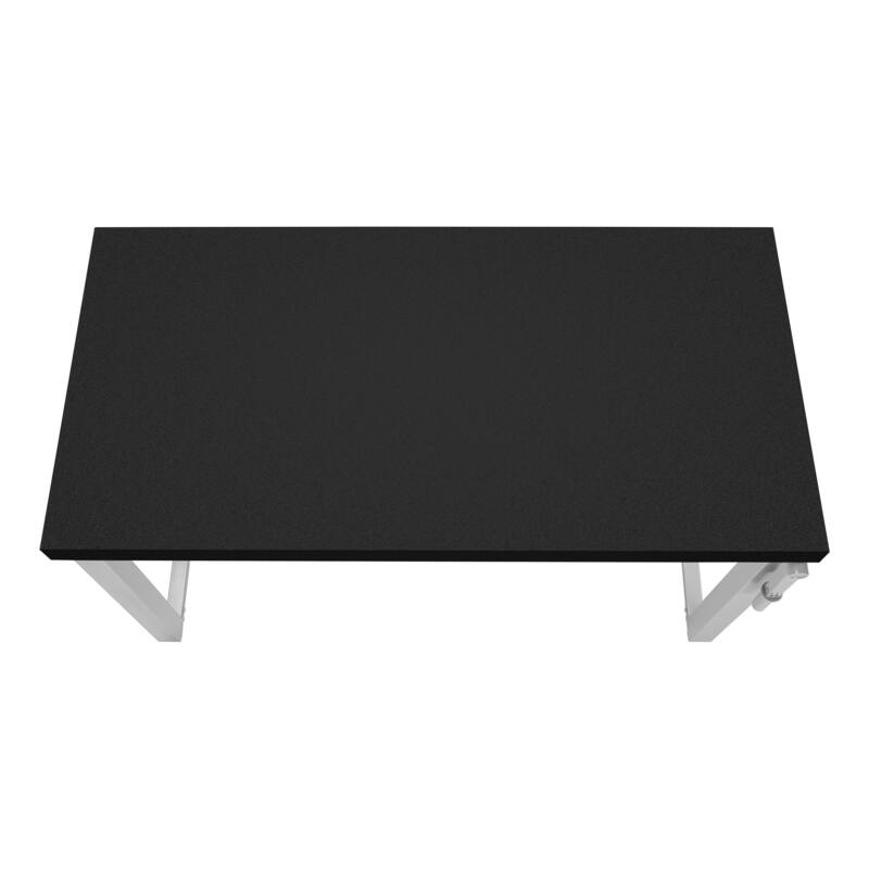 Computer Desk, Home Office, Standing, Adjustable, 48"l, Work, Laptop, Black Laminate, Grey Metal, Contemporary, Modern