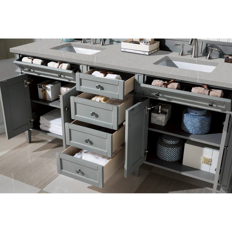 James Martin Vanities Brittany 72" Double Vanity, Urban Gray