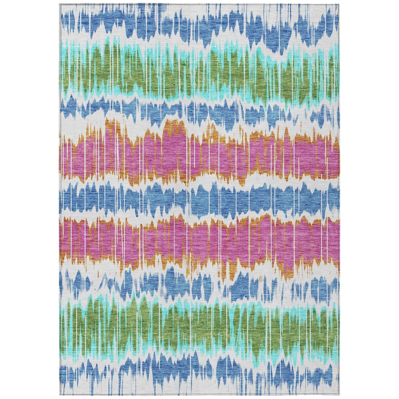 Machine Washable Indoor/ Outdoor Chantille Contemporary Ombre Rug
