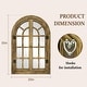 preview thumbnail 6 of 22, Vintage Wood Windowpane Arched Wall Mirror
