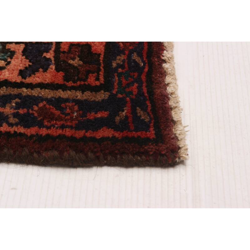 ECARPETGALLERY Hand-knotted Anadol Dark Red Wool Rug - 3'5 x 9'10