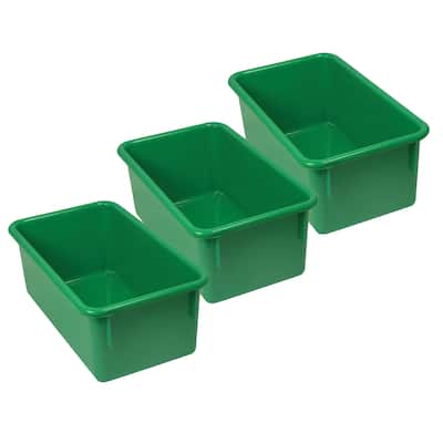 Romanoff Stowaway Tray no Lid, Green, Pack of 3