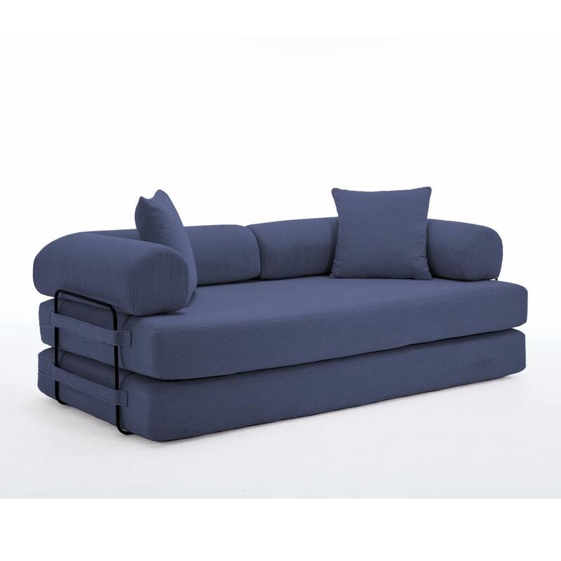78.5" 4-in-1 Folding Convertible Out King Size Sleeper Sofa Bed