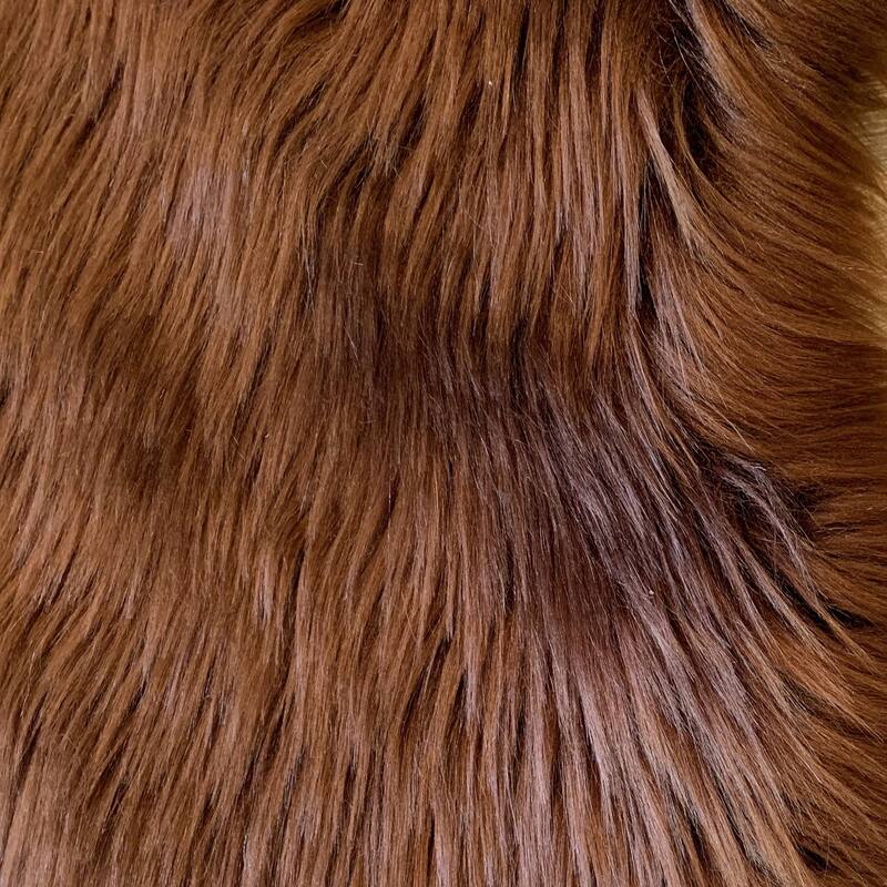 Highland Select Natural Long Wool Sheepskin 3 Pelt Shag Rug - 3' x 4'6" - Chocolate