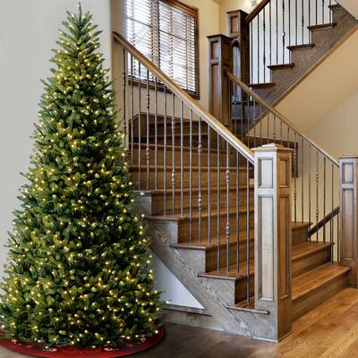 National Tree Company 10 ft. Natural Fraser Slim Fir Tree with Clear Lights - 10ft.