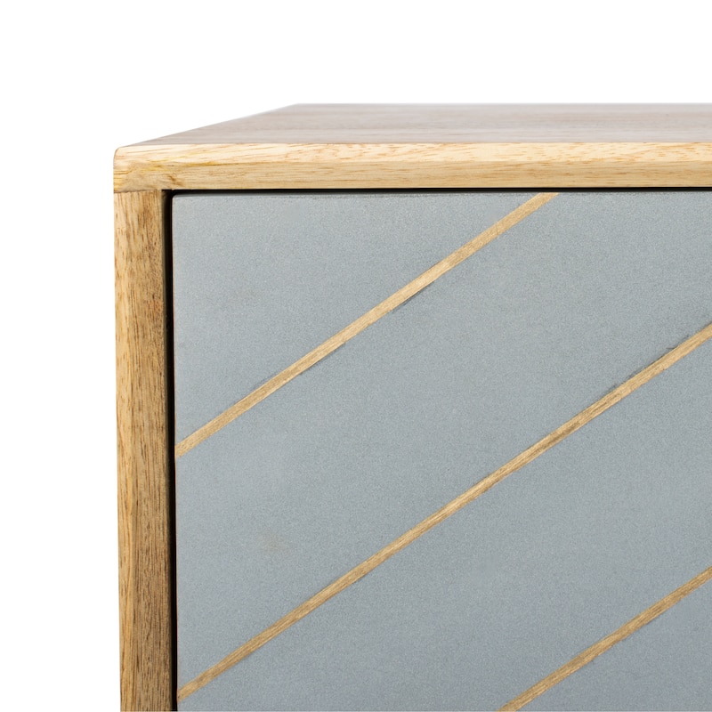 SAFAVIEH Home Titan Inlayed Cement Sideboard - 58"W x 16"D x 30"H