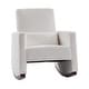 preview thumbnail 9 of 29, Julia 29.5"W Modern Solid Wood Nursery Rocking Chair with Lumbar Pillow by HULALA HOME White