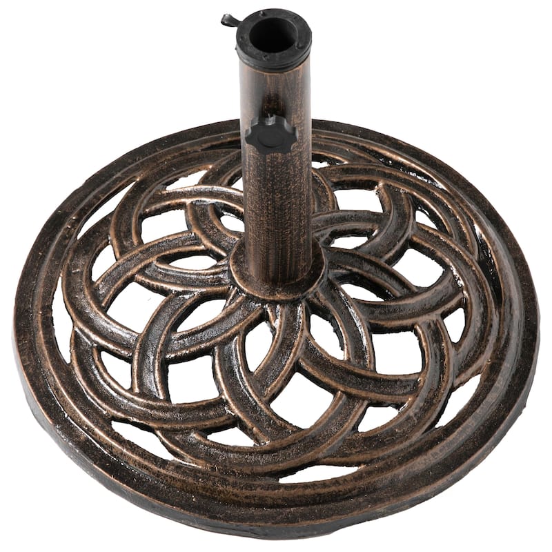 Outdoor Patio Cast Iron Umbrella Base Holder Stand - 23 lbs