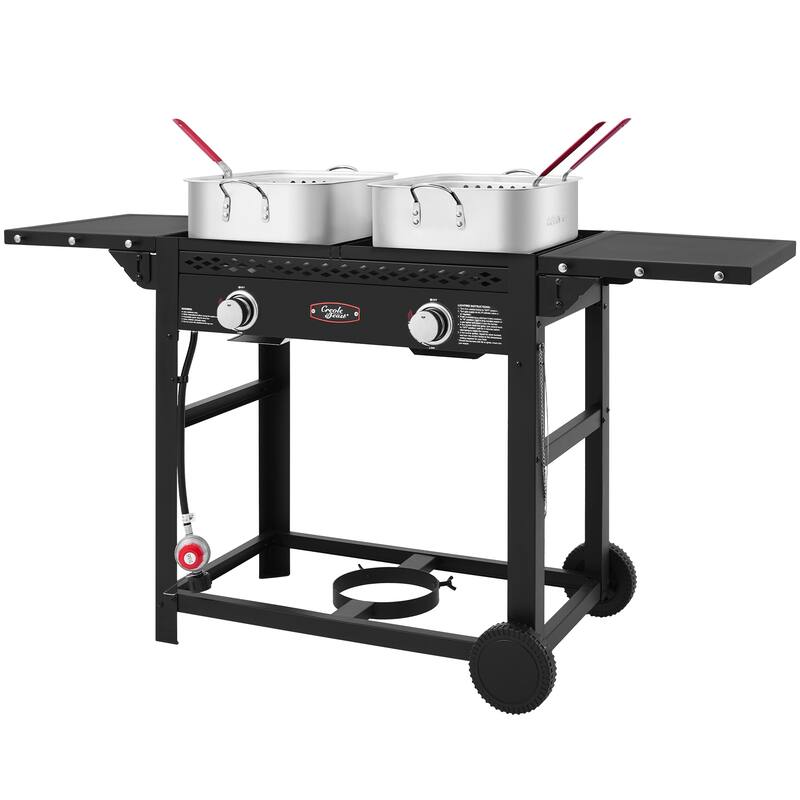 Royal Gourmet PFC100 Outdoor Propane Deep Fryer with Dual Tank