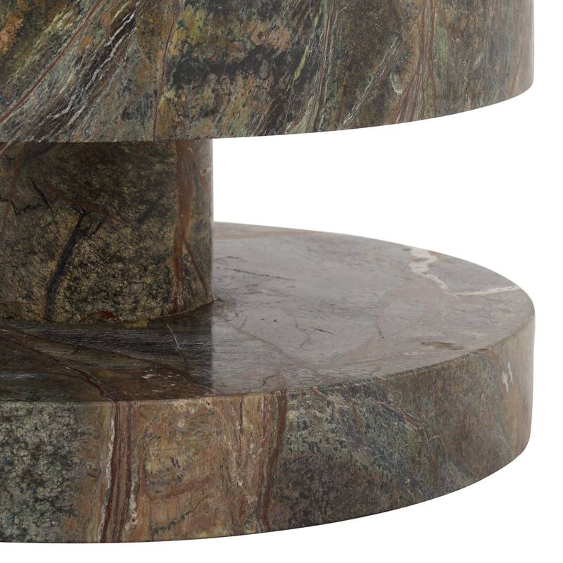 SAFAVIEH Couture Danny Round Marble Accent Table - 14"W x 14"D x 24"H