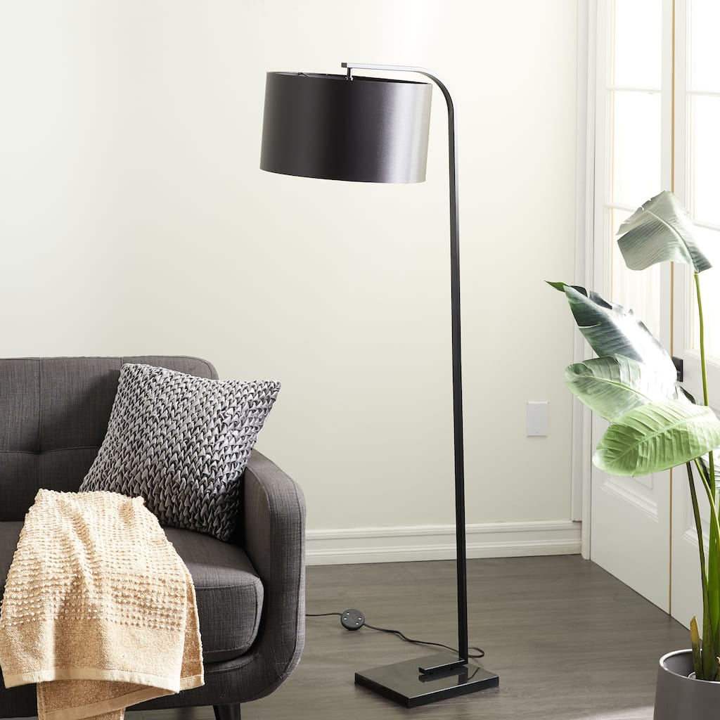 Black Metal Room Floor Lamp - Overstock - 32080722