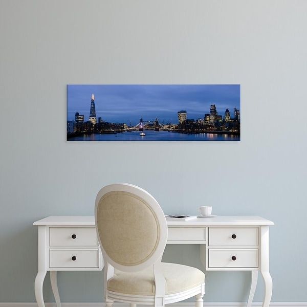 Easy Art Prints Panoramic Images's 'Buildings at the waterfront, City of London, Southwark, London, England' Canvas Art