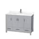 Option Gray, Chrome Trim, White Quartz Top