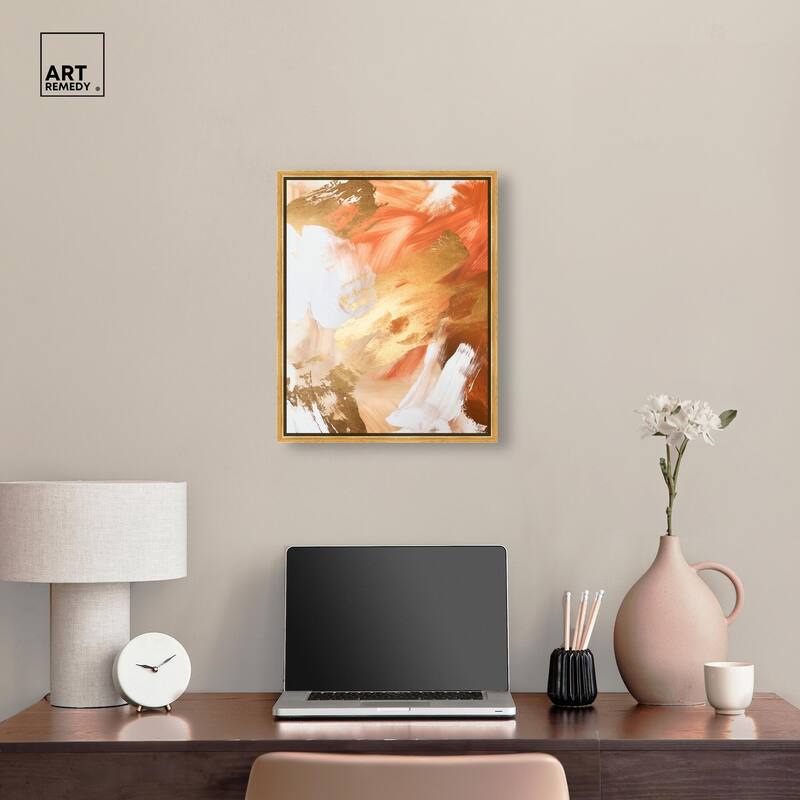 Golden Yellow Citrus Burst II Canvas by Art Remedy
