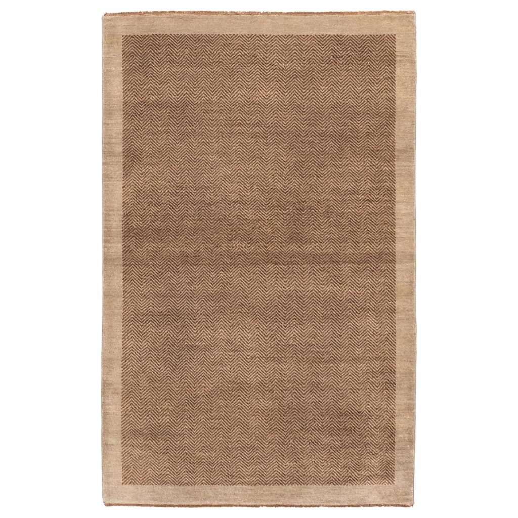 ECARPETGALLERY Hand-knotted Peshawar Ziegler Dark Brown, Grey Wool Rug - 4'0 x 6'3