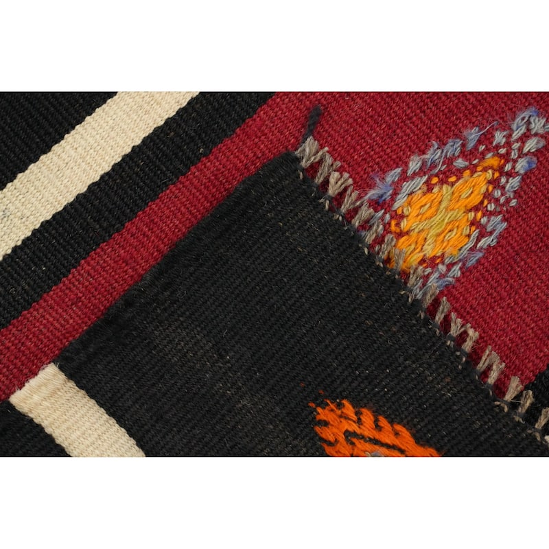 Hand Woven Oriental 100% Wool Carpet Southwestern Tribal Multi-Colored Kilim Area Rug - 10' 0'' X 5' 9''
