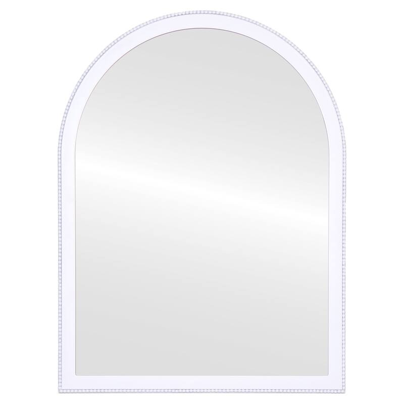 Van Buren Framed Vanity Mirror - Crescent Cathedral - 24.4x32.4 - White