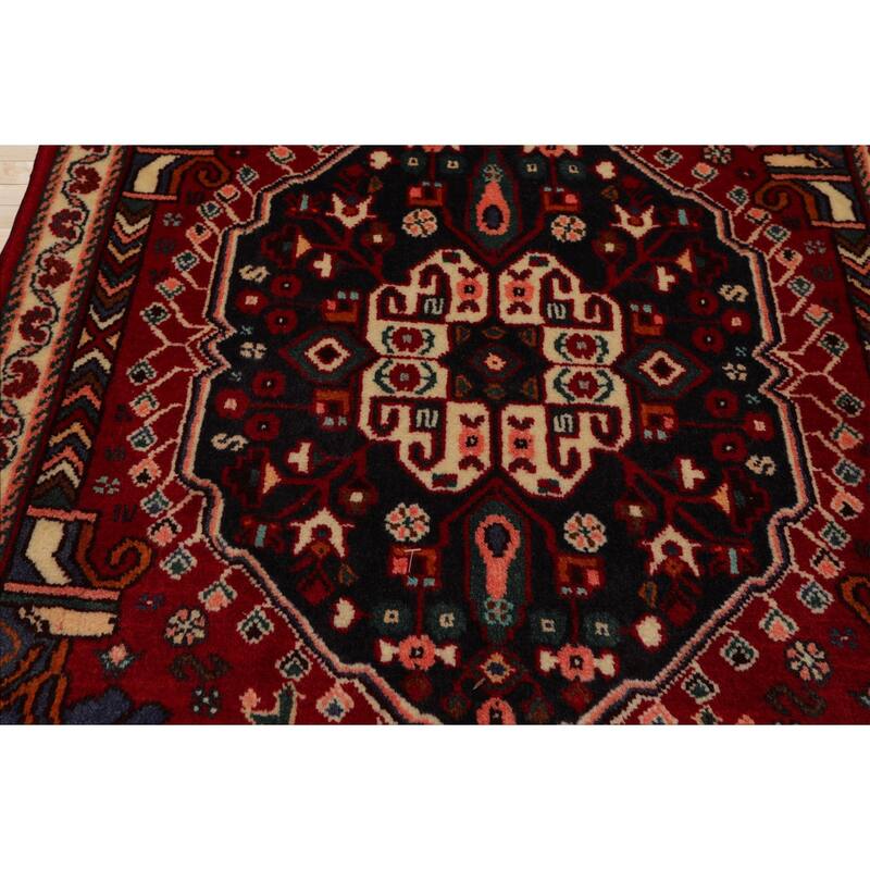 2'3''x2'3'' Square Hand Knotted Wool Red Abadeh Traditional Area Rug - 2' 3'' x 2' 3''-Square
