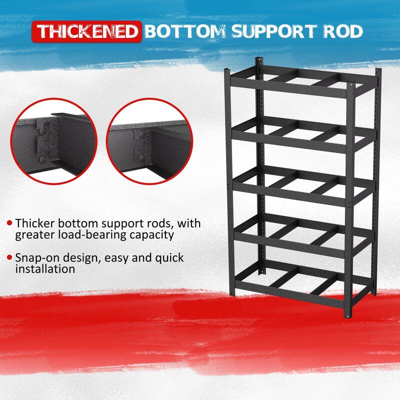 VEIKOUS 5-Tier Heavy Duty Metal Shelving Unit, 3000LBS Capacity Adjustable Storage Shelves for Garage & Pantry Organization