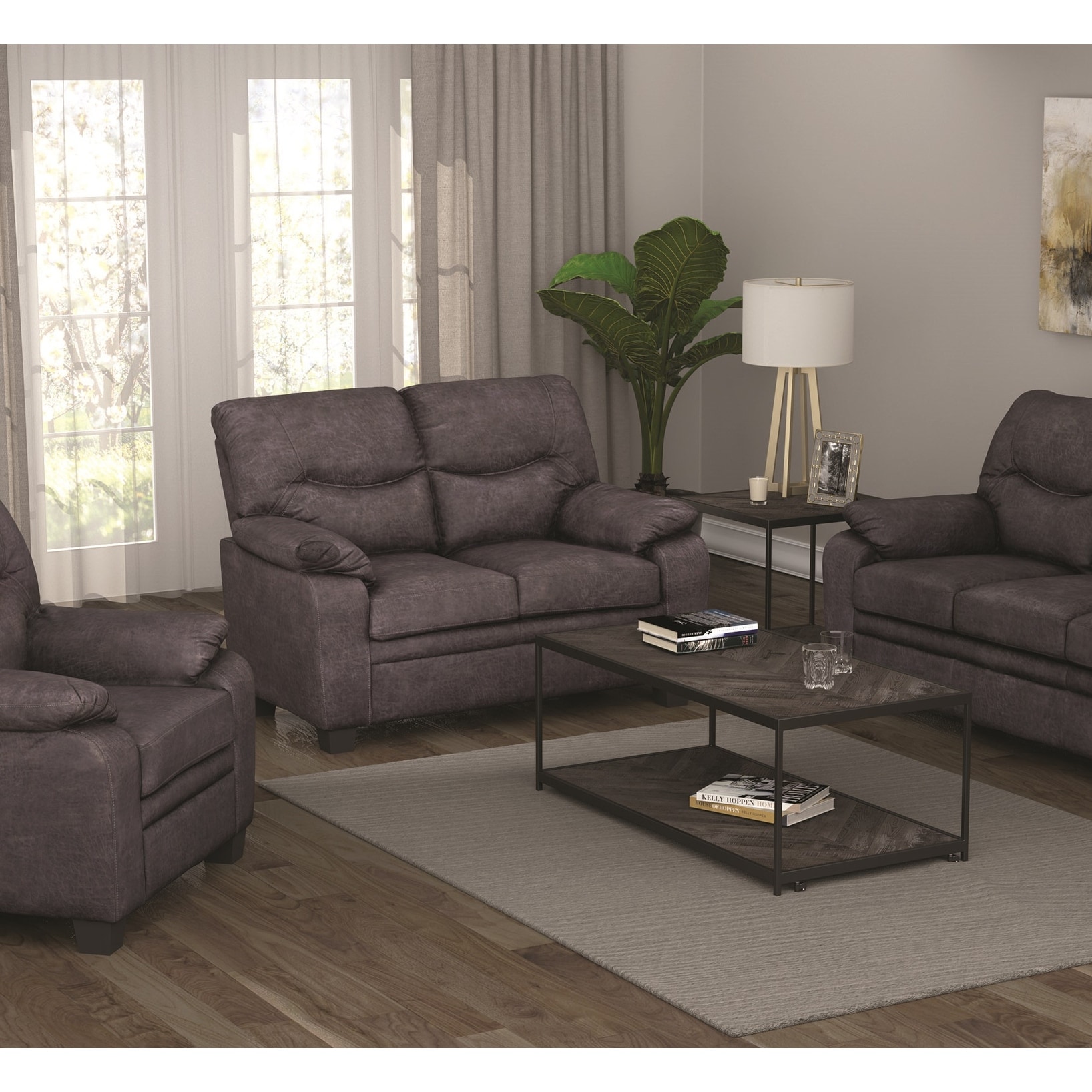 Pillow top clearance arm loveseat
