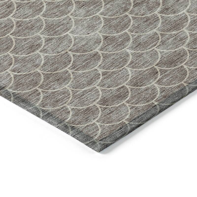 Machine Washable Indoor/ Outdoor Chantille Modern Geo Rug