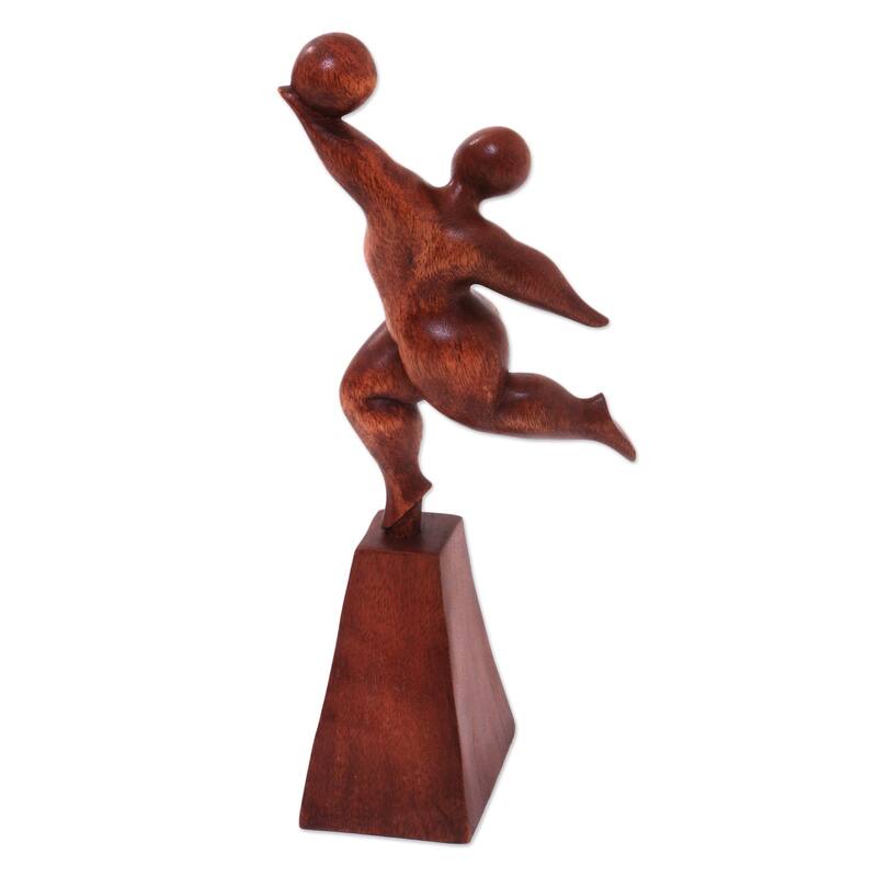Novica Handmade Catch It Wood Sculpture