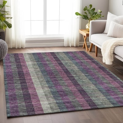 Premium Washable Super Soft Modern Plaid Mayfield Rug
