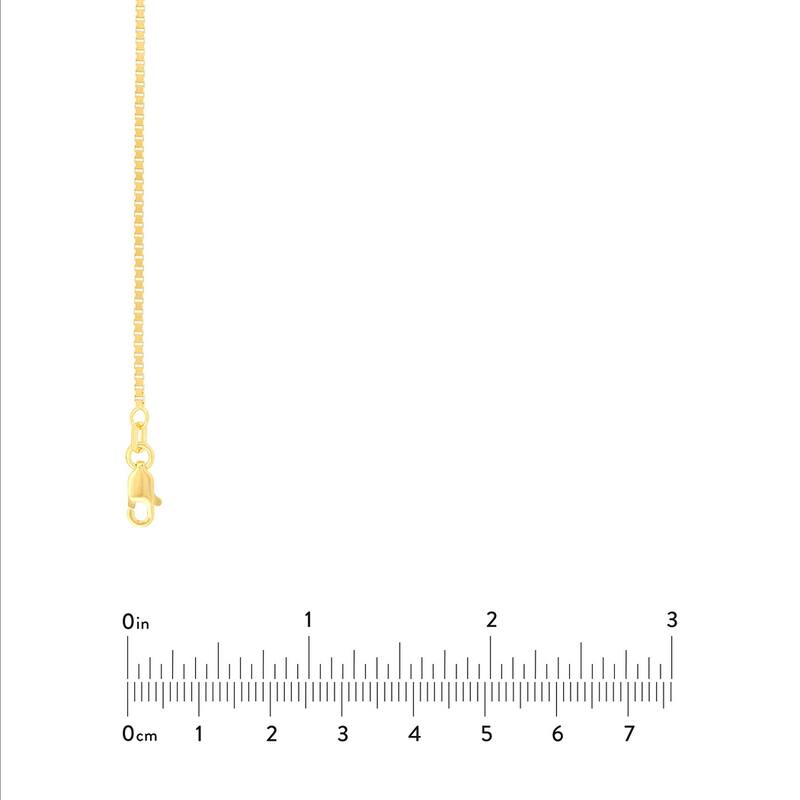 Curata 14k Yellow Gold 1.2mm Box Chain Necklace (Lobster)