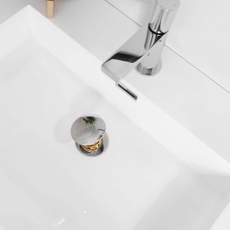 STYLISH Pop-Up Bathroom Sink Drain with Overflow D-701