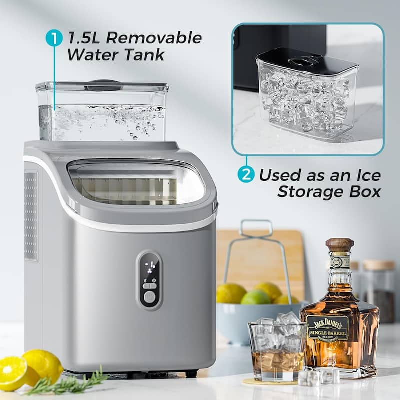 Countertop Ice Maker,Makes 9 Pieces of Ice in 6-13 Minutes, with Timer Function - 16.26*11.81*8.66in