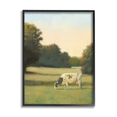 Stupell Cow Grazing in Pasture Framed Giclee Art Design by James Wiens
