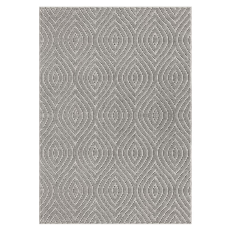 Sevita Modern Trellis Indoor/Outdoor Area Rug - 5' x 7' - Gray