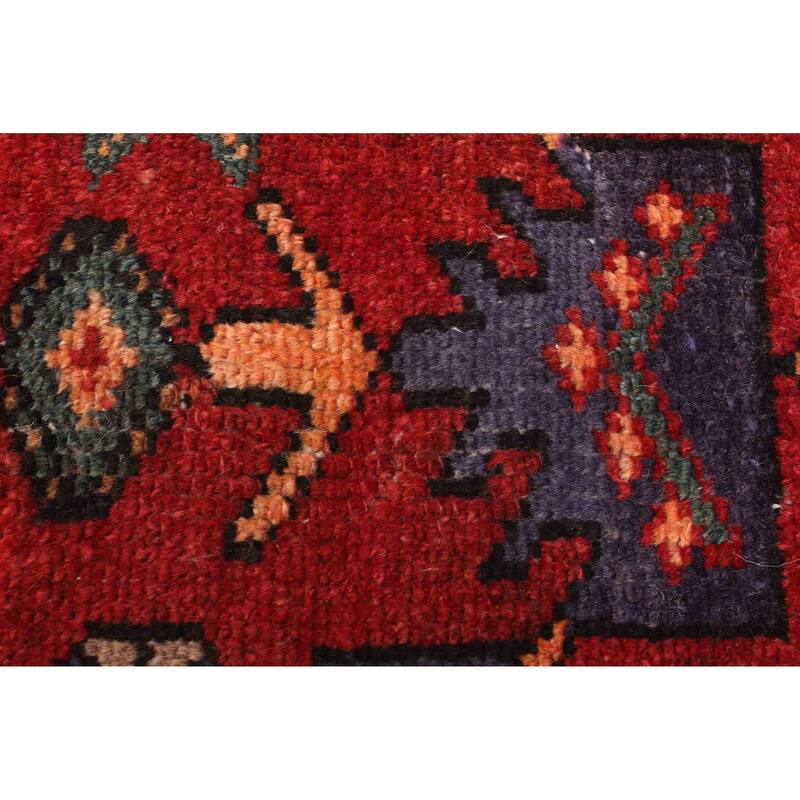 ECARPETGALLERY Hand-knotted Andelz Red Wool Rug - 4'1 x 7'5