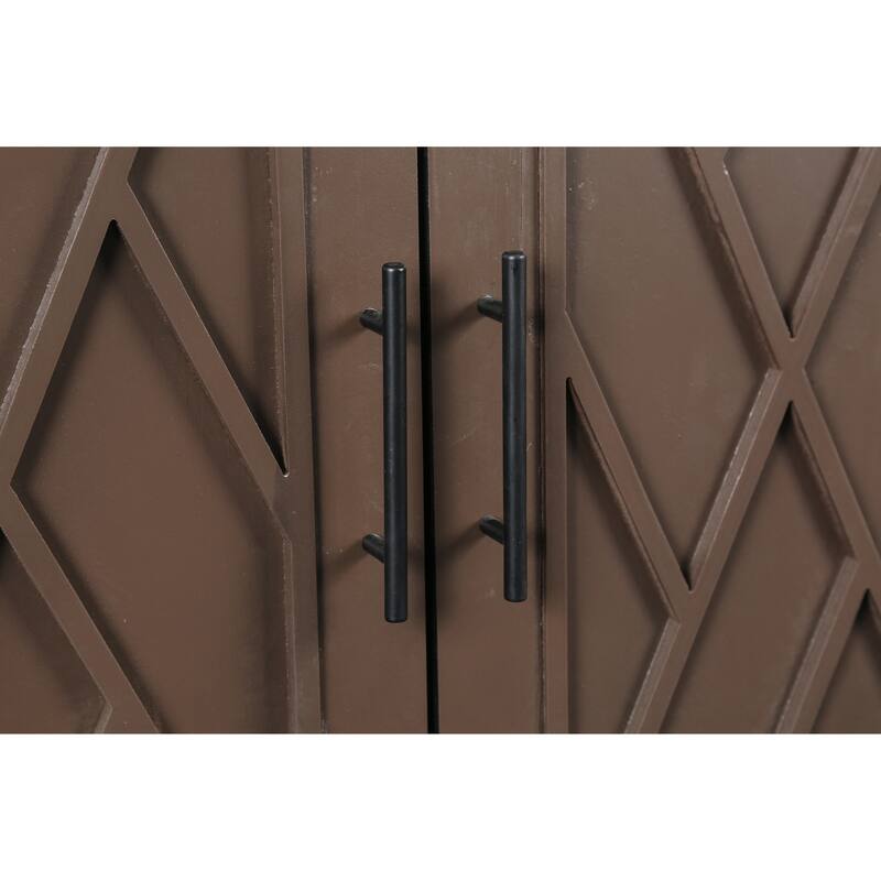 60" 4 Doors Wooden Twill Sideboard
