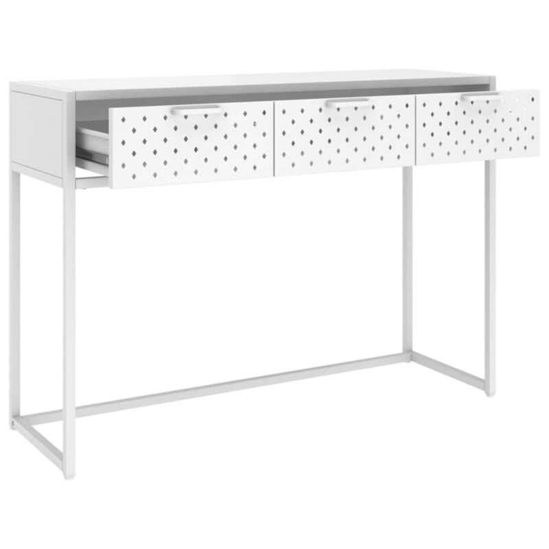 vidaXL Console Table Entryway Table Hall Narrow Side Table with Drawer Steel
