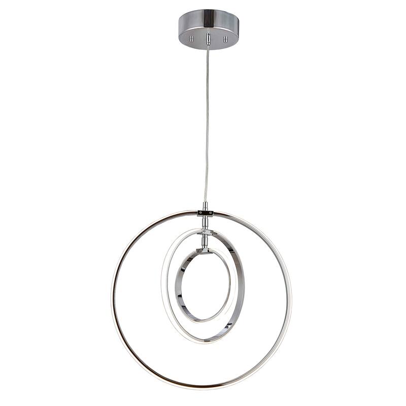 1 Light LED Array Pendant Light in Chrome Finish - Chrome Finish