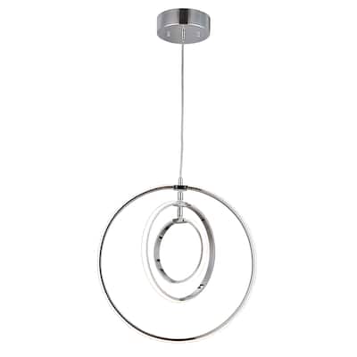 1 Light LED Array Pendant Light in Chrome Finish - Chrome Finish