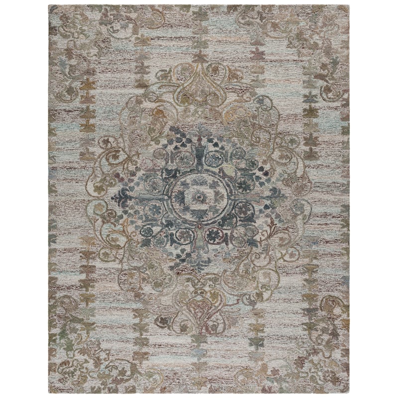 SAFAVIEH Handmade Marquee Roula Rug - 8' x 10' - Green/Brown