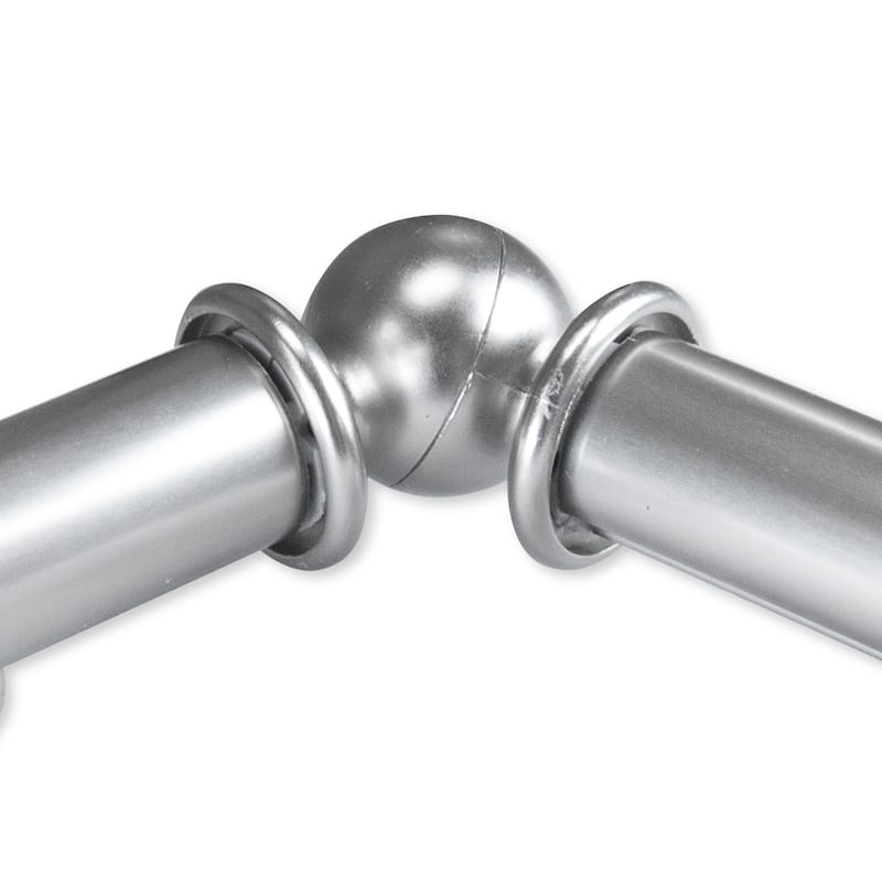 InStyleDesign 13/16" Loop 6-Sided Bay Window Curtain Rod (18-28 inch each side)