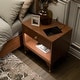 preview thumbnail 2 of 12, Furniture of America Forma Mid-Century Modern Walnut Solid Wood Nightstand With LED Light and USB Ports (Set of 2)